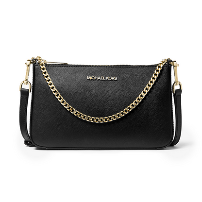 Michael Kors Jet Set Medium Saffiano Leather Pouchette/Crossbody