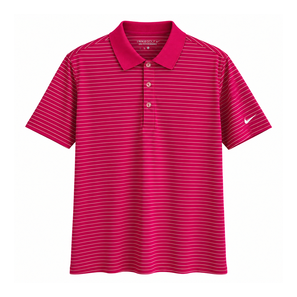 Nike Polo Dri-Fit Magenta Rayas Hombre (M)