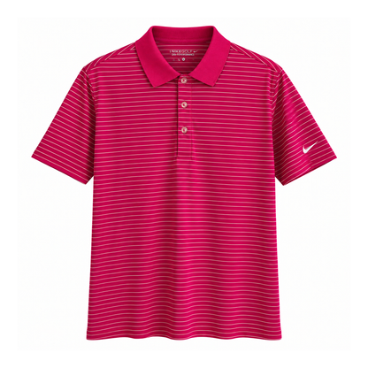 Nike Polo Dri-Fit Magenta Rayas Hombre (M)
