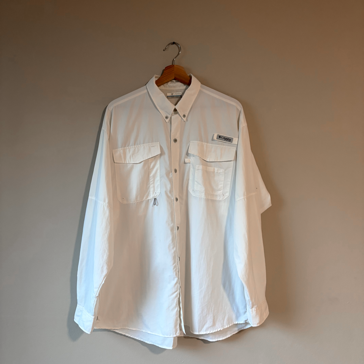 Columbia Camisa PFG Technical Blanco Hombre (L)