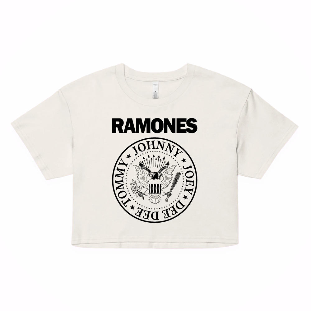 Pull & Bear Crop Graphic T-Shirt Ramones