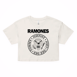 Pull & Bear Crop Graphic T-Shirt Ramones
