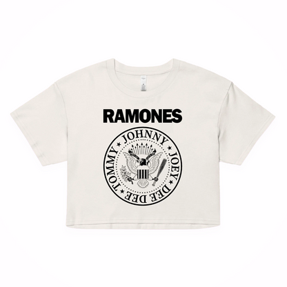 Pull & Bear Crop Graphic T-Shirt Ramones