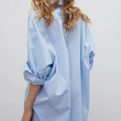 H&M Camisa Oversized Azul (M)