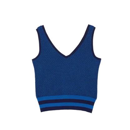 Zara Top Tejido Azul