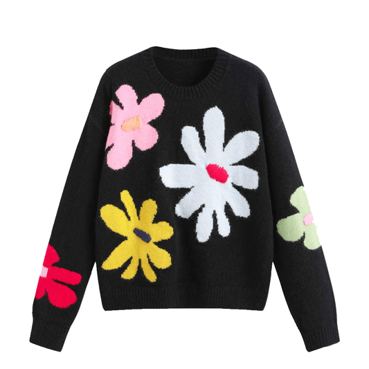 CIDER Sweater de Flores Coloridas