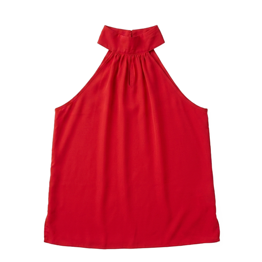 SHEIN Blusa de Cuello Roja