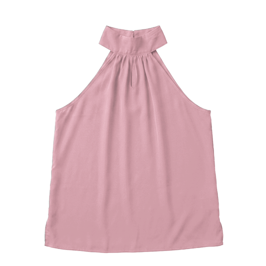 SHEIN Blusa de Cuello Rosa
