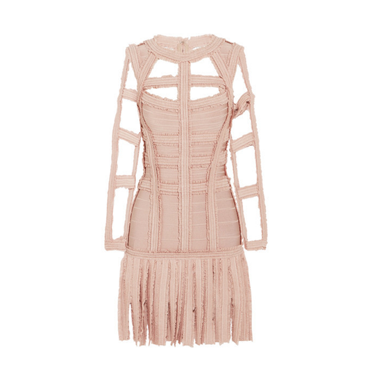 Vestido Bandage Rosa Pálido