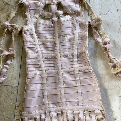 Vestido Bandage Rosa Pálido