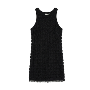 Zara Vestido Negro Floral