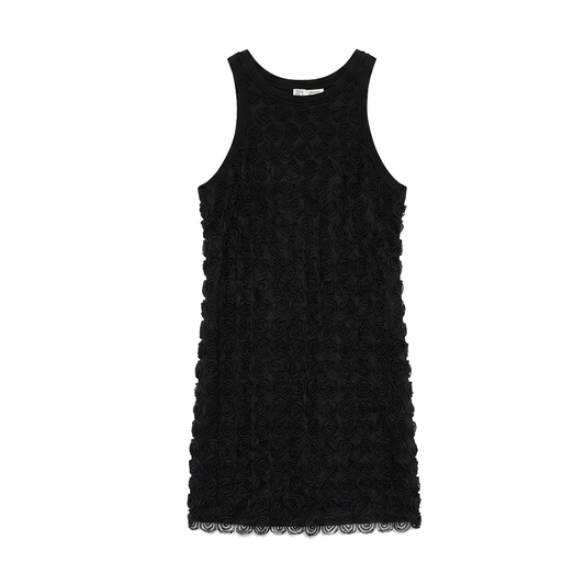 Zara Vestido Negro Floral