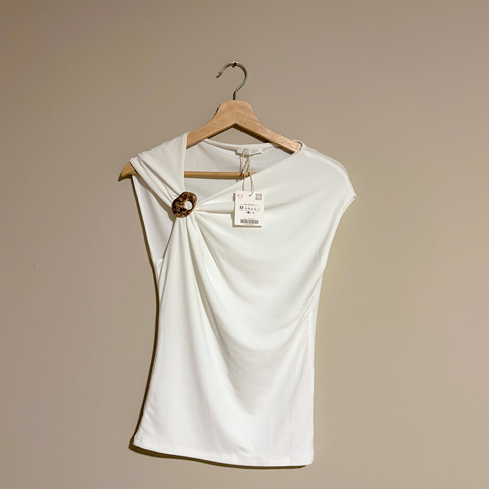 Zara Top Blanco NUEVO (M)
