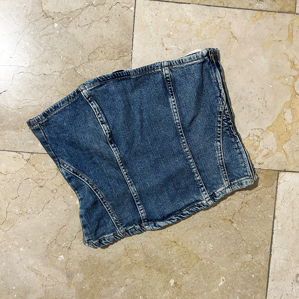 Zara Denim Crop Top (M)